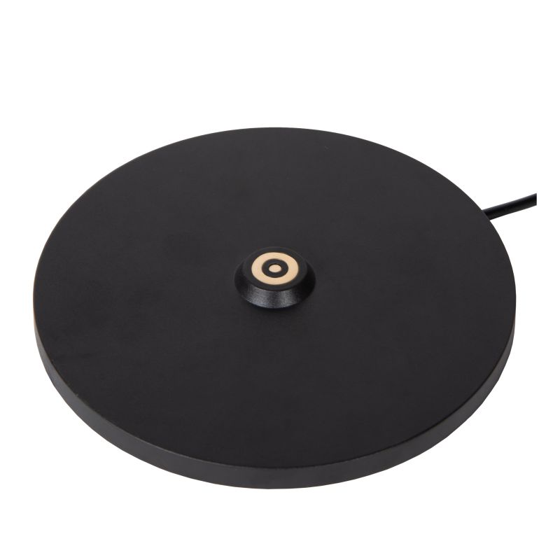 Lucide JUSTINE - Nabíjacia stolová lampa Vonkajšia - Batéria - LED Rozm. - 1x2W 2700K - IP54 - S bezdrôtovou nabíjacou podložkou - Čierna